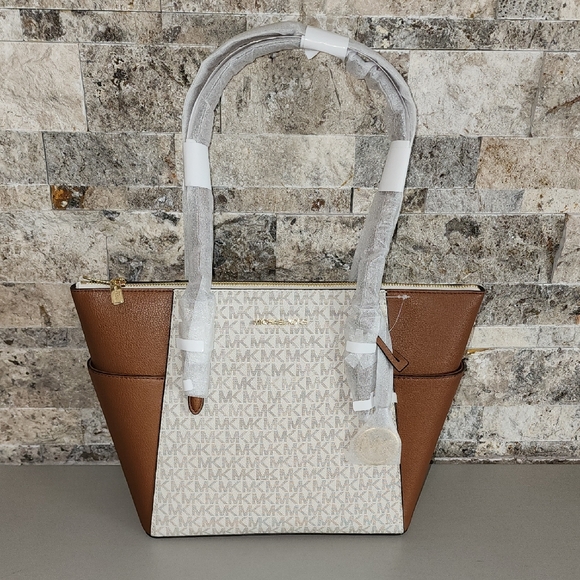 Michael Kors Brown and Cream Tote Bag Brand New - Picture 1 of 10